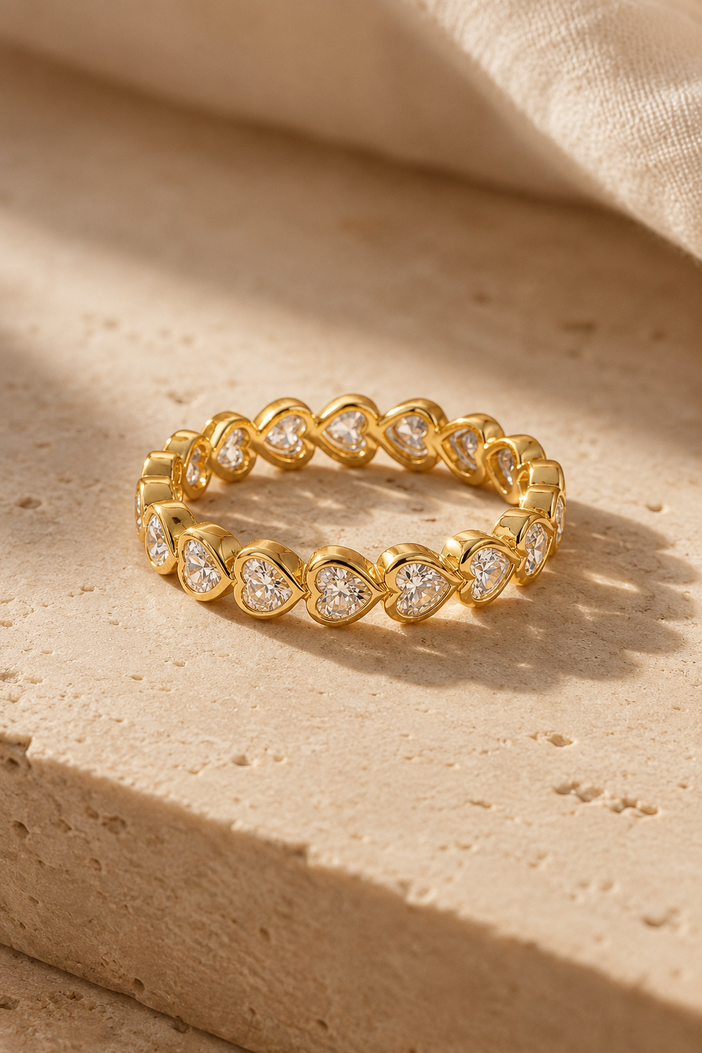 Heart infinity ring